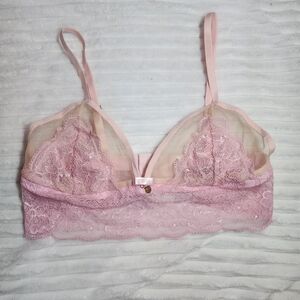 Delicate Pink Lace Bralette